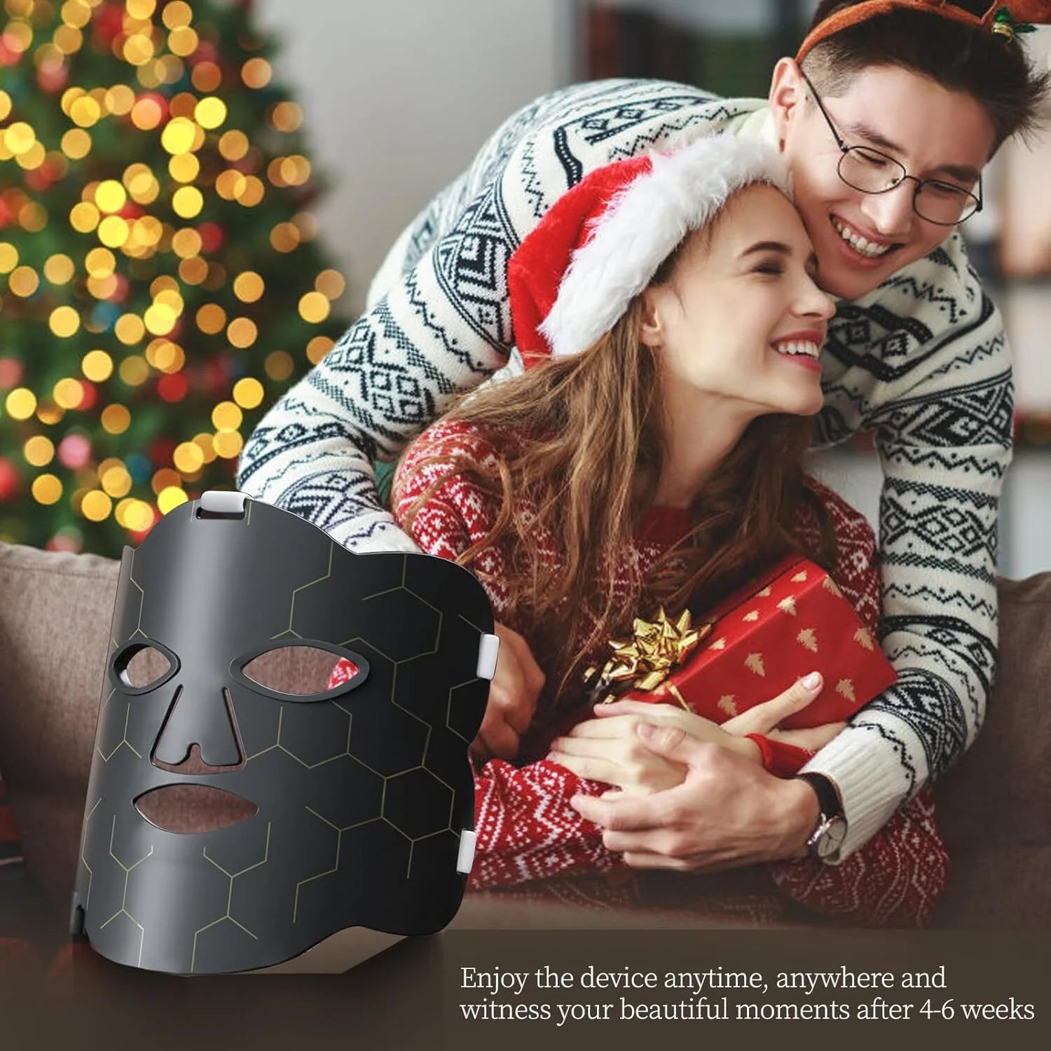 LED Face Mask  Light Therapy Skin Care Mask – 7 Color Photon Technology for Anti-Aging, Skin Clarity & Tone Enhancement