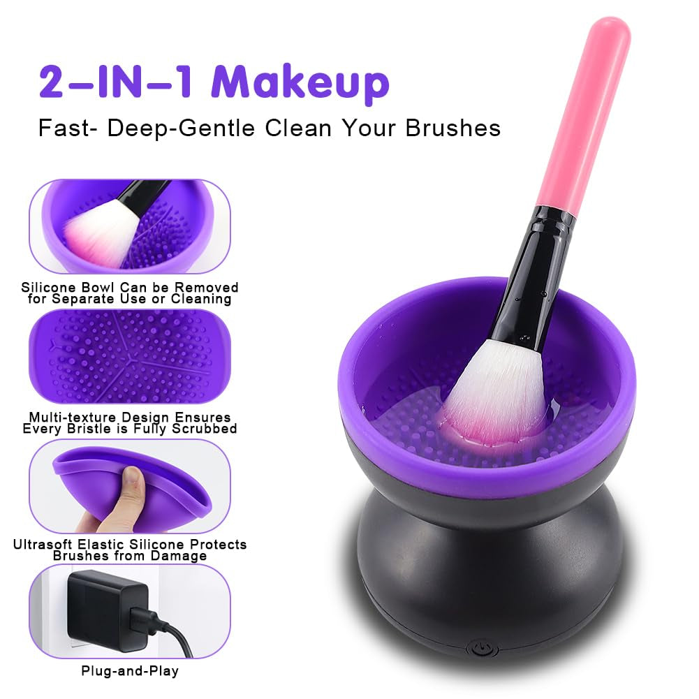 Portable Automatic USB Cosmetic Brush Cleaner Tool
