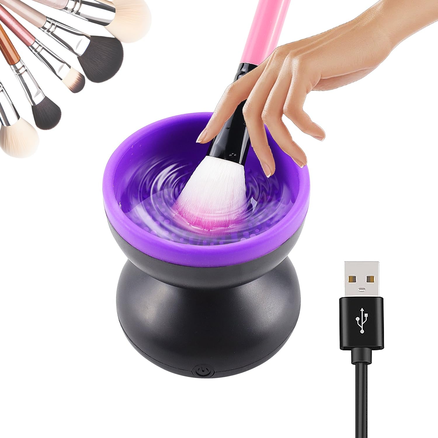 Portable Automatic USB Cosmetic Brush Cleaner Tool